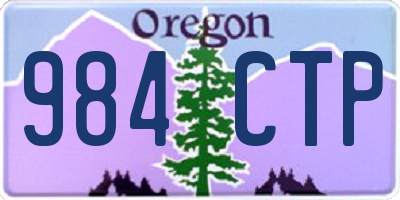 OR license plate 984CTP