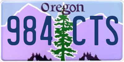 OR license plate 984CTS