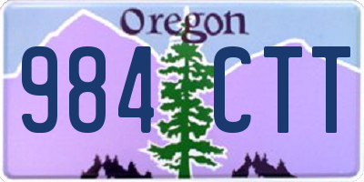 OR license plate 984CTT