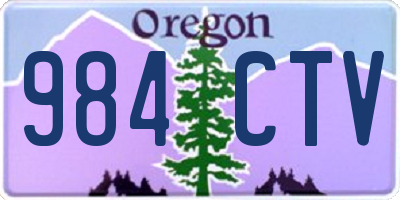 OR license plate 984CTV