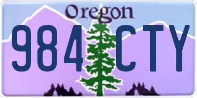 OR license plate 984CTY