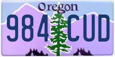 OR license plate 984CUD
