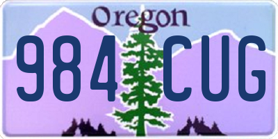 OR license plate 984CUG