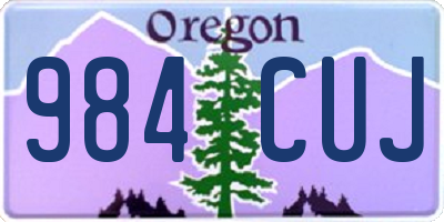 OR license plate 984CUJ