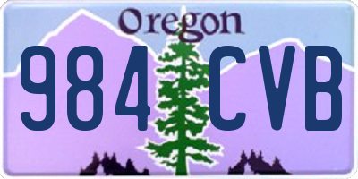 OR license plate 984CVB