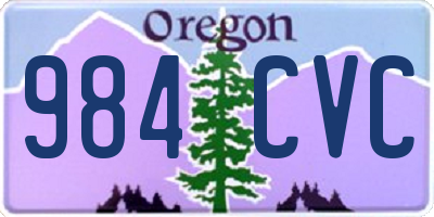 OR license plate 984CVC