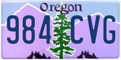 OR license plate 984CVG