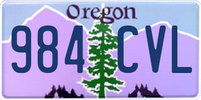 OR license plate 984CVL