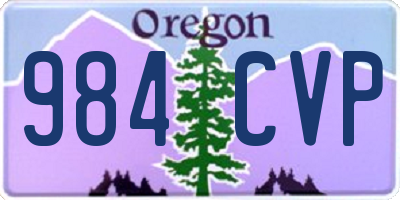 OR license plate 984CVP