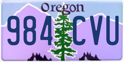 OR license plate 984CVU