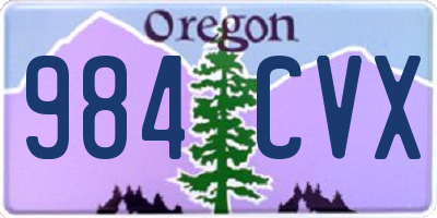 OR license plate 984CVX