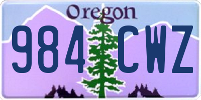 OR license plate 984CWZ