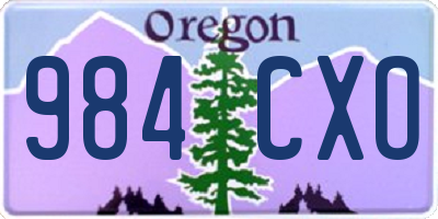 OR license plate 984CXO