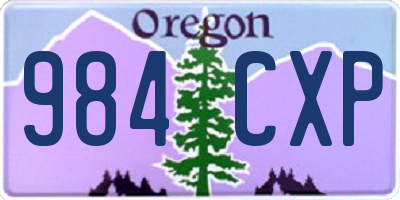 OR license plate 984CXP