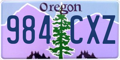 OR license plate 984CXZ