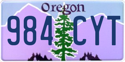 OR license plate 984CYT