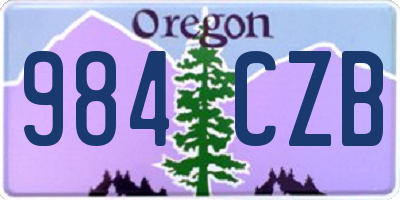 OR license plate 984CZB