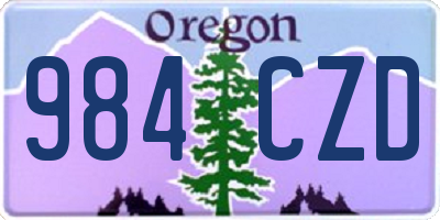 OR license plate 984CZD