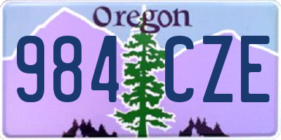 OR license plate 984CZE