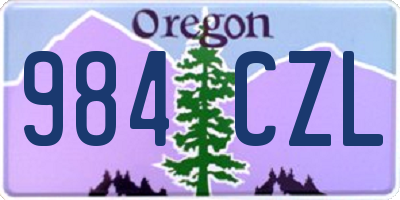 OR license plate 984CZL