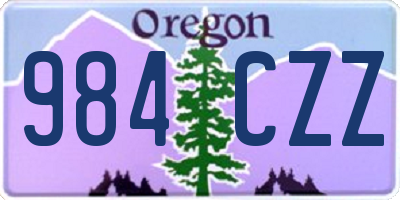 OR license plate 984CZZ