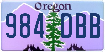 OR license plate 984DBB