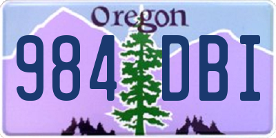OR license plate 984DBI