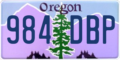 OR license plate 984DBP