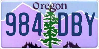 OR license plate 984DBY