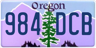 OR license plate 984DCB