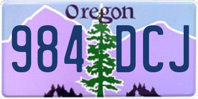 OR license plate 984DCJ