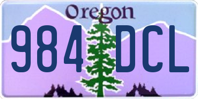 OR license plate 984DCL