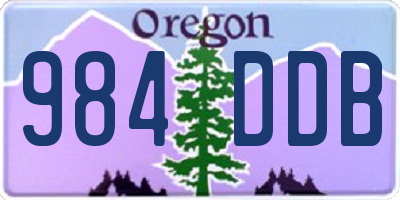 OR license plate 984DDB