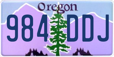 OR license plate 984DDJ