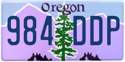 OR license plate 984DDP