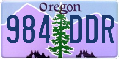 OR license plate 984DDR