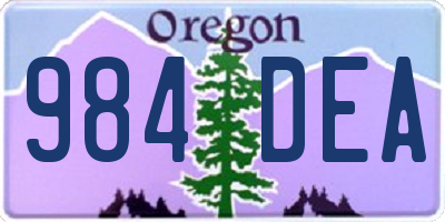 OR license plate 984DEA