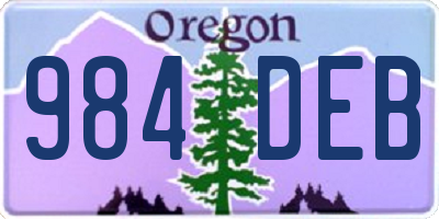 OR license plate 984DEB