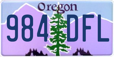 OR license plate 984DFL