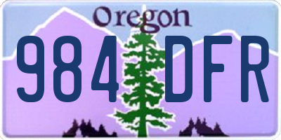 OR license plate 984DFR