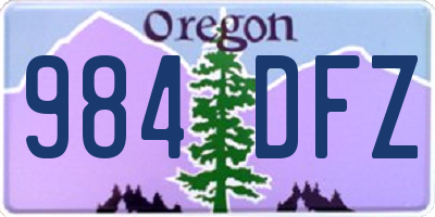 OR license plate 984DFZ