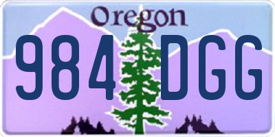 OR license plate 984DGG