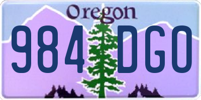 OR license plate 984DGO