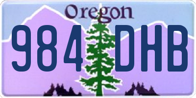OR license plate 984DHB