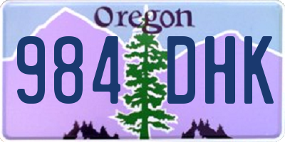 OR license plate 984DHK