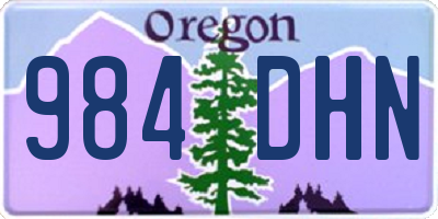 OR license plate 984DHN