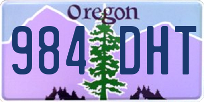 OR license plate 984DHT