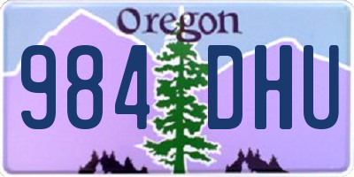 OR license plate 984DHU