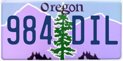 OR license plate 984DIL