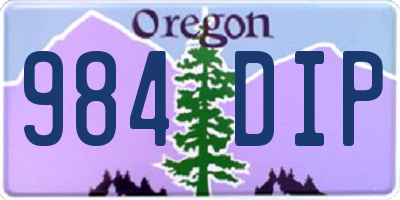 OR license plate 984DIP